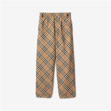 burberry trainingspak heren|Check Twill Trousers in Sand .